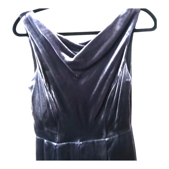 Anthropologie Eva Franco Velvet Dress Size 2 Gray - Picture 2 of 10